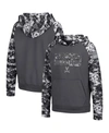 Colosseum Youth Boys Charcoal Utah Utes Oht Military-inspired Appreciation Digital Camo Raglan Pullover Hoodie In Charcoal