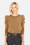 Rebecca Minkoff Janine Puff-sleeve Sweatshirt In Caramel
