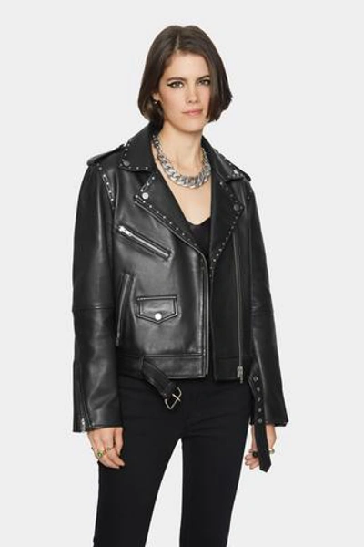 Rebecca Minkoff Jett Moto With Studs In Black