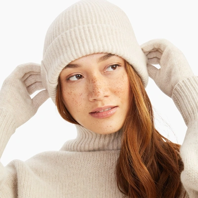 Naadam Ribbed Cashmere Beanie And Gloves Set In Oatmeal