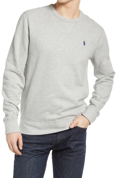 Polo Ralph Lauren Classic Rl Crewneck Sweatshirt In Grey