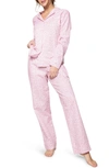 Petite Plume Sweethearts Classic Pajama Set In Pink