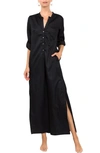 Everyday Ritual Tracey Cotton Caftan In Black