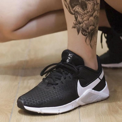 Nike Women's Legend Essential 2 Training Sneakers From Finish Line In Black/white