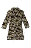 MODERN CAMO PRINT PLUSH FLEECE ROBE