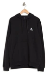 Adidas Originals Feel Cozy Pullover Fleece Hoodie In Black/white