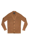 X-ray Cotton V-neck Cardigan Sweater In British Khaki