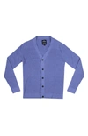 X-ray Cotton V-neck Cardigan Sweater In Heather Blue