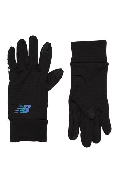 New Balance Onyx Grid Fleece Gloves In Black