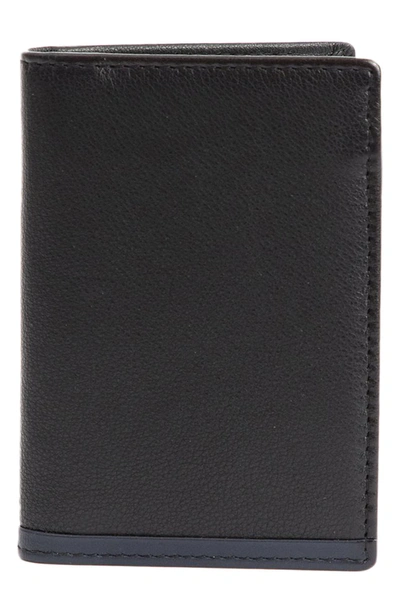 Pinoporte Mario L-fold Wallet In Black/navy