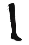 Stuart Weitzman Genna Suede Over-the-knee Boot In Black