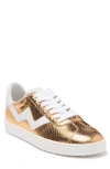 Stuart Weitzman Daryl Low Top Sneaker In Rose Gold