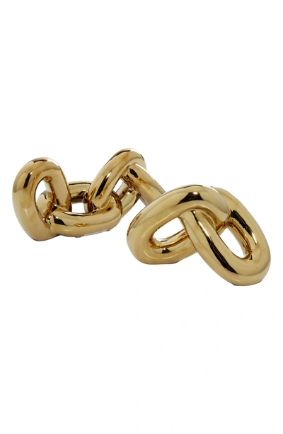 Willow Row Porcelain Chain Link Sculptural Decor In Gold