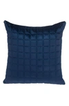 Parkland Collection Marrisa Velvet Throw Pillow In Blue/ Navy