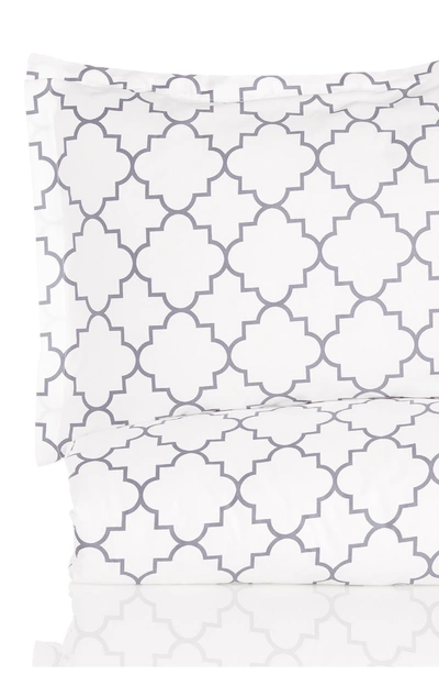 Melange 400tc Lattice 3-piece Sheet Set In Grey