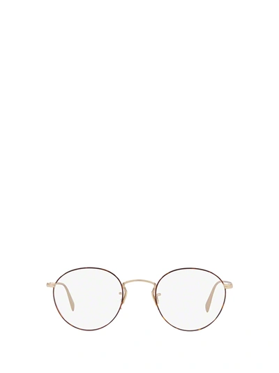 Oliver Peoples Ov1186 Coleridge Metal And Acetate Round-frame Glasses In Soft Gold / Amber Dtbk Foil