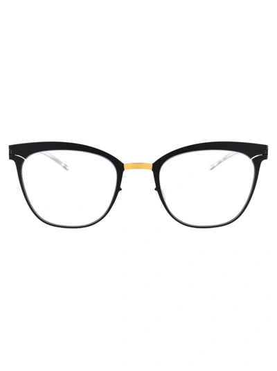 Mykita Virna Glasses In 167 Gold/jetblack Clear