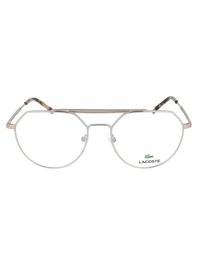 Lacoste L2256pc Glasses In 045 Matte Silver Havana