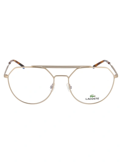 Lacoste L2256pc Glasses In 714 Matte Gold Havana