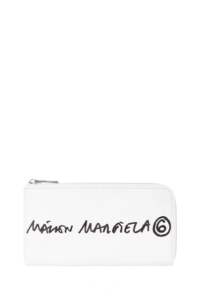 Mm6 Maison Margiela Logo-print Wallet In White