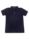 Polo Ralph Lauren Boy's Short-sleeve Logo Embroidery Polo Shirt In French Navy