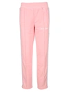 Palm Angels Pink Striped Jersey Track Pants In Pink White