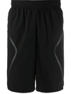 A-COLD-WALL* BLACK NYLON BERMUDA SHORTS WITH LOGO