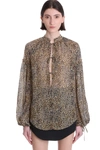 Wandering Blouse In Animalier Viscose In Animalier