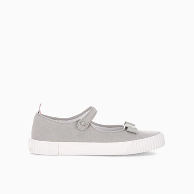 Thom Browne Bow Detail Mary Jane Sneakers In Grey