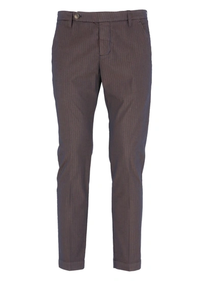 Entre Amis Cotton Blend Pants In Brown