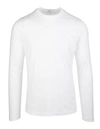 Fedeli Extreme Long-sleeved Giza Cotton T-shirt In Bianco
