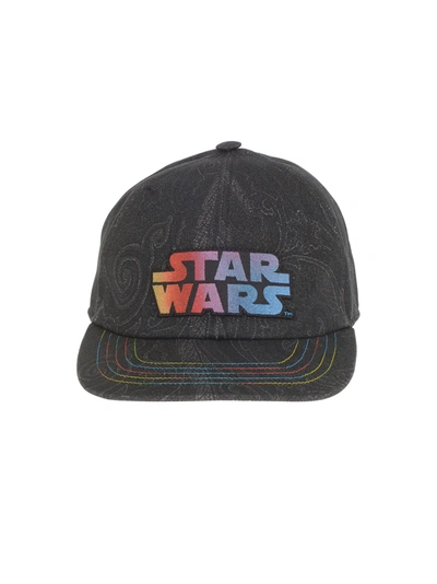 Etro Star Wars Logo Baseball Cap In Black,grey