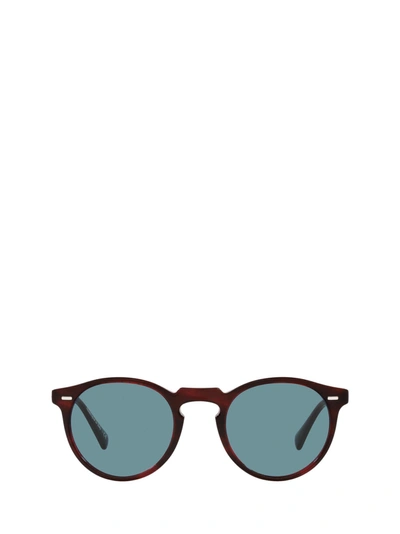 Oliver Peoples Ov5217s Bordeaux Bark Sunglasses In Cobalto