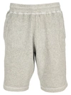 Helmut Lang Straight-leg Cotton Track Shorts In Grey
