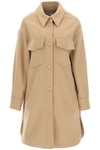 Stella Mccartney Kerry Oversize Wool Utility Coat In Camel