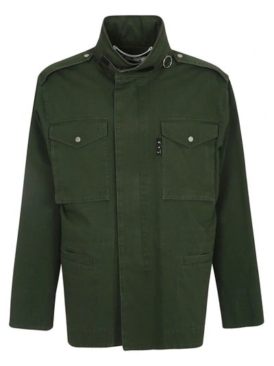 Off-white Arrows-motif Hooded Jacket In Green