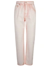Alberta Ferretti Bleach-wash Tapered Jeans In Fantasy Pink