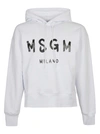 Msgm Cotton Sweatshirt In White