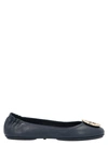 Tory Burch Minnie Travel Ballet Flat In Ink Navy/gold