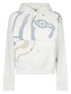 Kenzo K-tiger Cotton Sweatshirt Hoodie In Bianco