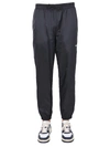 Msgm Nylon Jogging Pants In Black