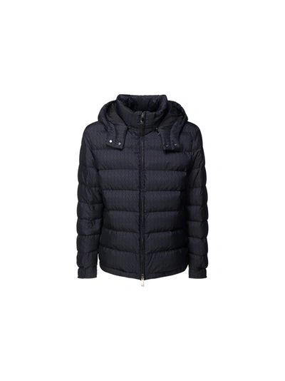 Valentino Iconographe Padded Jacket Hood In Blue