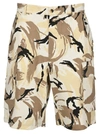 Kenzo Bermuda Shorts In Off White Camu