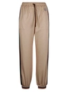 GUCCI WEB STRIPE SIDE LOGO PATCHED TRACK PANTS