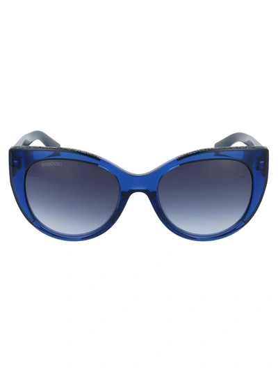 Swarovski Sk0202 Sunglasses In 92w Blue