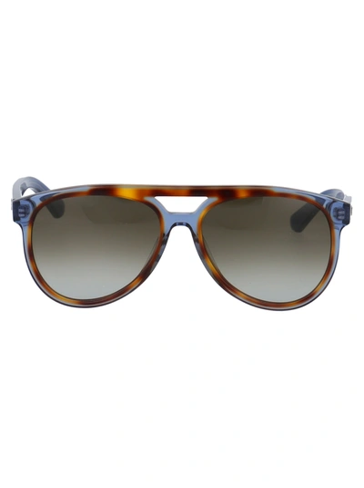 Ferragamo Sf945s Sunglasses In 259 Havana/blue