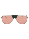 Ferragamo Light Gold Metal Sunglasses In Neutral