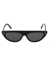 Stella Mccartney Sc0203s Sunglasses In 001 Black Black Smoke