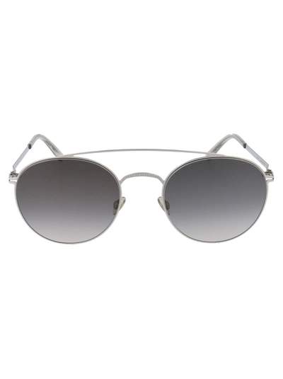 Mykita Mmcraft007 Sunglasses In 051 Shinysilver | Grey Gradient