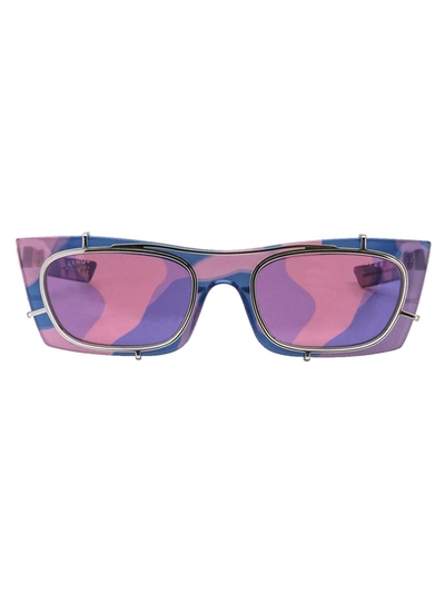 Retrosuperfuture Fred Camouflage Sunglasses In Purple